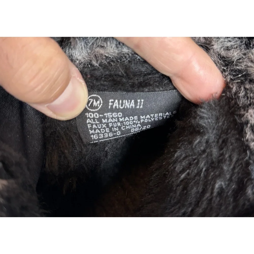 Totes Boots Womens Size 7 Fauna II Winter Snow Waterproof Faux Fur Zip Warm